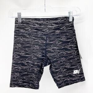 New Balance performance biker shorts base layer black white athleisure casual
